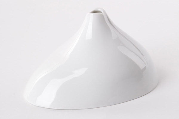 Vase desing soliflore porcelaine Bulbe l grande taille lisse email brillant dessus latelierdublanc