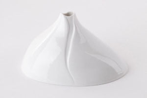 Vase soliflore porcelaine Bulbe l grande taille lisse email brillant latelierdublanc
