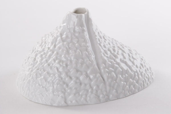 Vase soliflore porcelaine Bulbe l grande taille relief email brillant latelierdublanc