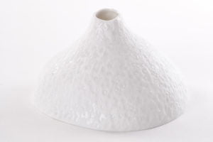 Vase soliflore porcelaine Bulbe m taille moyen goutte email brillant biscuit latelierdublanc dessus