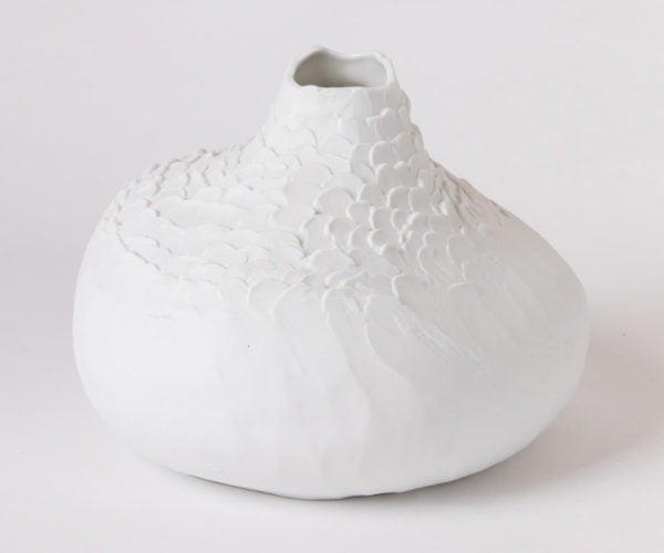 Vase soliflore porcelaine Bulbe xxl grande taille Úcaille biscuit latelierdublanc