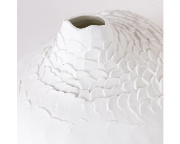 Vase soliflore porcelaine Bulbe xxl trÞs grande taille Úcaille biscuit latelierdublanc4