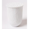 Bougie cire vegetal couvercle rosace papier porcelaine de limoges latelierdublanc 1