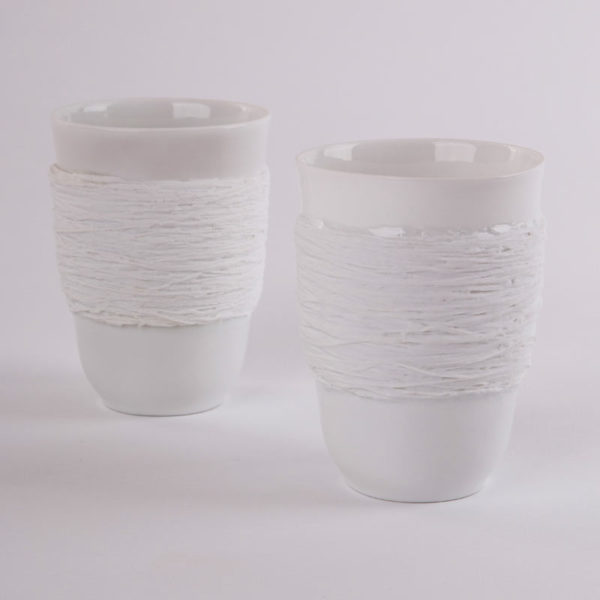 art de la table tasse anti chaleur porcelaine de limoges duo ficelle latelierdublanc
