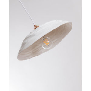 grand abat jour porcelaine de limoges plafonnier suspension lampe latelierdublanc