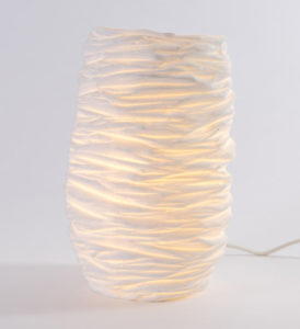 luminaire design porcelaine de limoges lampe d ambiance taille L latelierdublanc