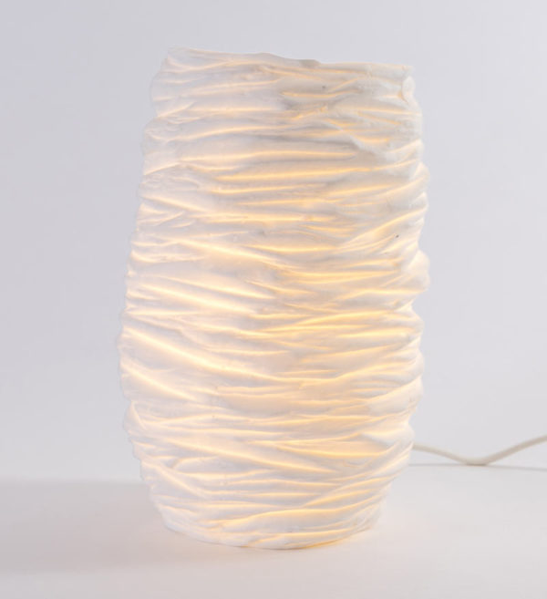luminaire design porcelaine de limoges lampe d ambiance taille L latelierdublanc