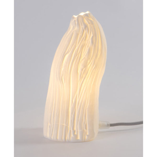 luminaire design porcelaine de limoges lampe d ambiance vrille latelierdublanc