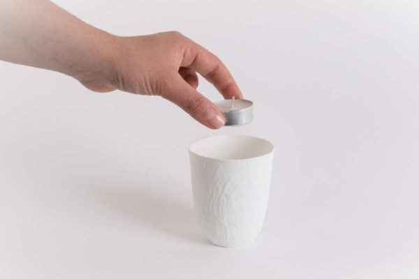 photophore papier froisse biscuit porcelaine de limoges latelier du blanc
