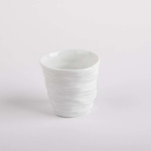 tasse cafe froisse expresso gobelet porcelaine de limoges l atelier du blanc