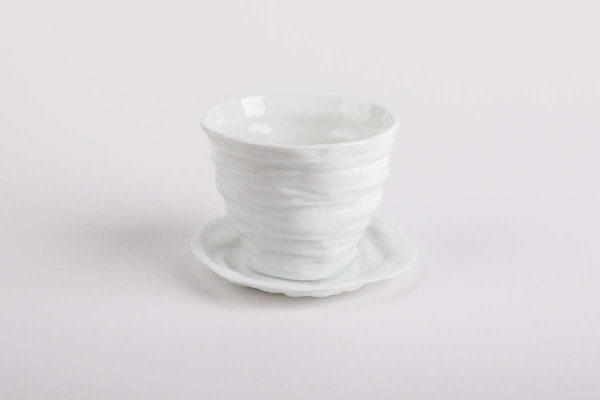 tasse cafe froisse soucoupe gobelet porcelaine de limoges l atelier du blanc
