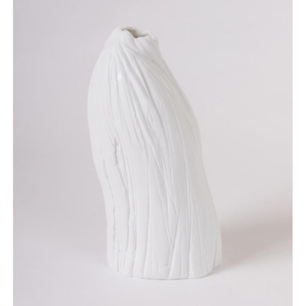 vase porcelaine blanche vrille soliflore latelierdublanc